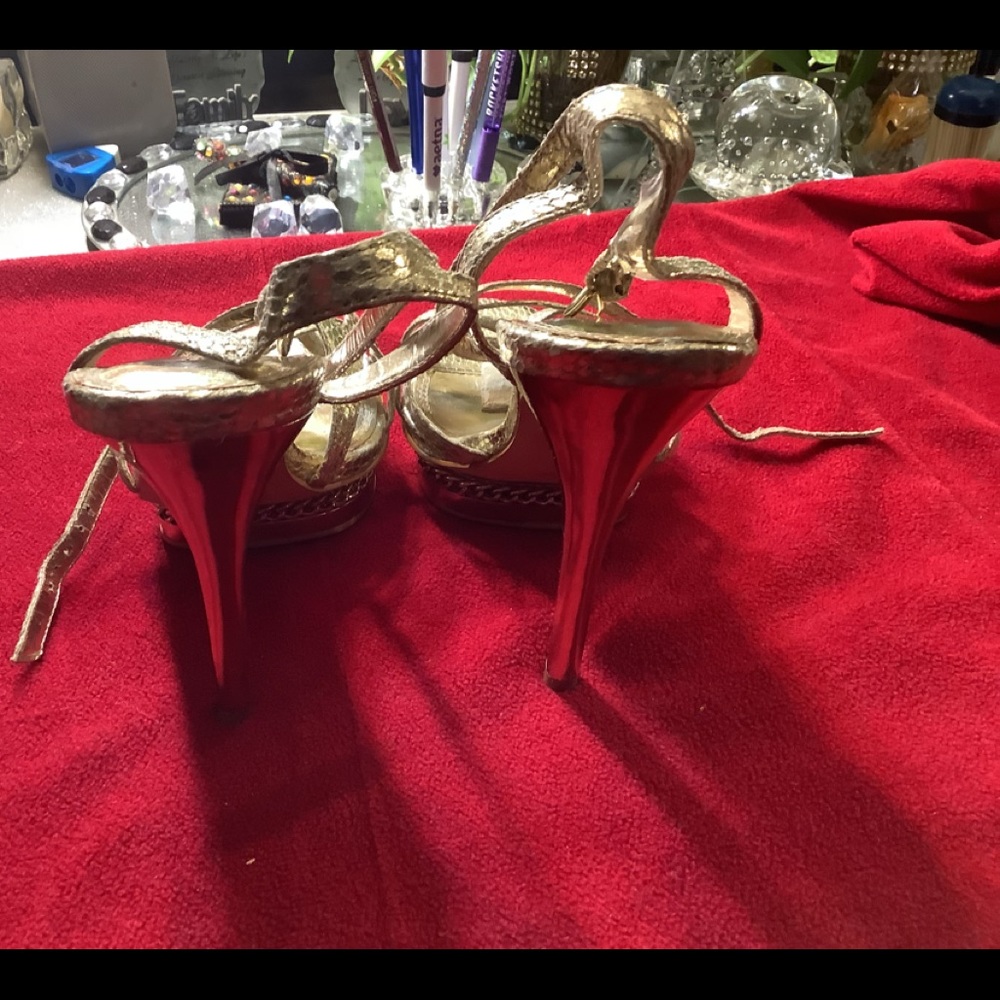 Gold Bakers High Heels